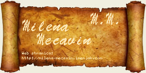 Milena Mećavin vizit kartica